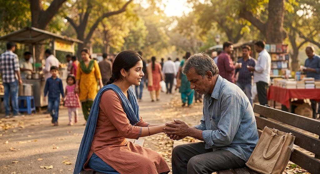 Encouraging someone who has lost hope with prayer and kindness
